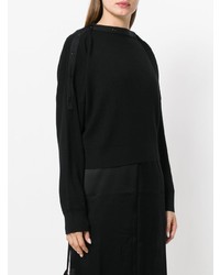 Pull à col rond noir T by Alexander Wang