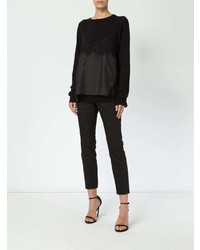 Pull à col rond noir Preen by Thornton Bregazzi