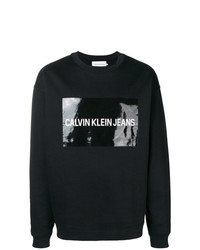 Pull à col rond noir Calvin Klein Jeans Est. 1978