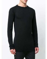 Pull à col rond noir Rick Owens