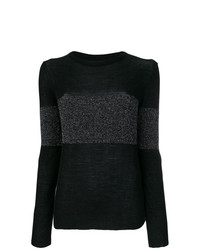 Pull à col rond noir Cashmere In Love