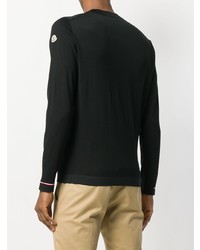 Pull à col rond noir Moncler