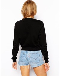 Pull à col rond noir Asos