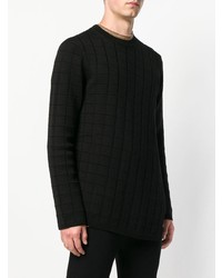 Pull à col rond noir Comme Des Garcons Homme Plus