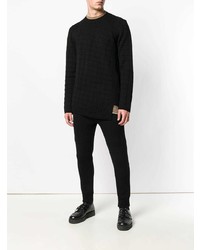 Pull à col rond noir Comme Des Garcons Homme Plus