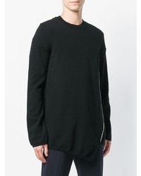 Pull à col rond noir Comme Des Garcons Homme Plus