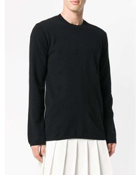 Pull à col rond noir Comme Des Garcons Homme Plus