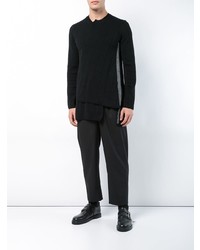 Pull à col rond noir Comme Des Garcons Homme Plus