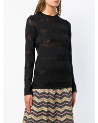 Pull à col rond noir M Missoni