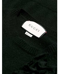 Pull à col rond noir Gucci