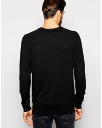 Pull à col rond noir Weekday