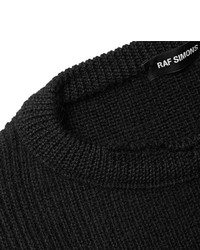 Pull à col rond noir Raf Simons