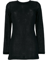 Pull à col rond noir Dondup