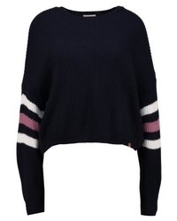 Pull à col rond noir Double Agent