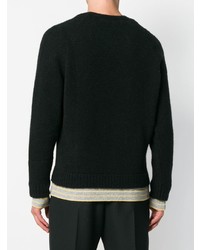 Pull à col rond noir Haider Ackermann