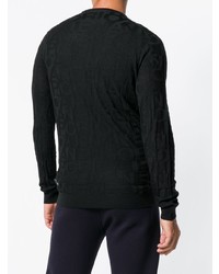 Pull à col rond noir Emporio Armani