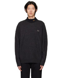 Pull à col rond noir Fred Perry