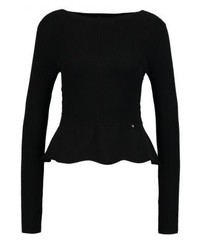 Pull à col rond noir GUESS