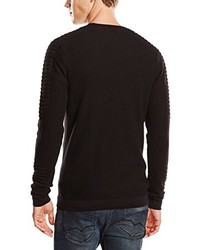 Pull à col rond noir Jack & Jones