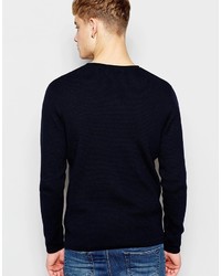 Pull à col rond noir Jack and Jones