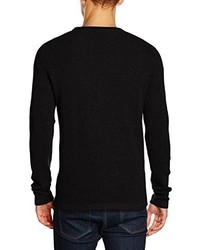 Pull à col rond noir JACK & JONES PREMIUM