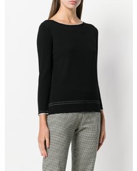 Pull à col rond noir Weekend Max Mara