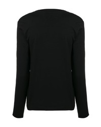 Pull à col rond noir Moschino