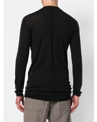 Pull à col rond noir Rick Owens