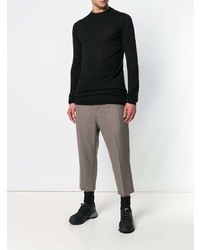 Pull à col rond noir Rick Owens