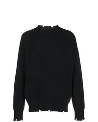 Pull à col rond noir MSGM