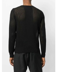 Pull à col rond noir Bottega Veneta