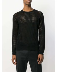 Pull à col rond noir Bottega Veneta