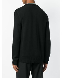 Pull à col rond noir Jil Sander