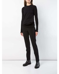 Pull à col rond noir Rick Owens