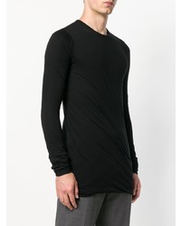 Pull à col rond noir Rick Owens