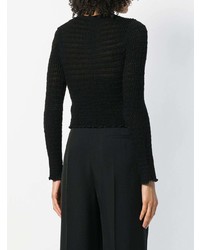 Pull à col rond noir T by Alexander Wang