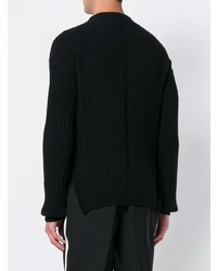 Pull à col rond noir Rick Owens