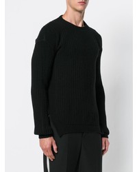 Pull à col rond noir Rick Owens