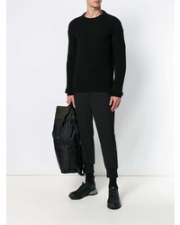 Pull à col rond noir Rick Owens