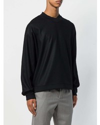 Pull à col rond noir Jil Sander