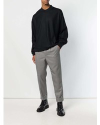 Pull à col rond noir Jil Sander