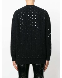 Pull à col rond noir Givenchy