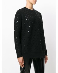 Pull à col rond noir Givenchy