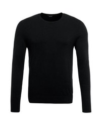 Pull à col rond noir Sisley