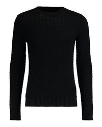 Pull à col rond noir Sisley