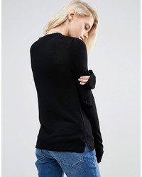 Pull à col rond noir Asos