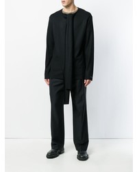 Pull à col rond noir Yohji Yamamoto