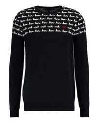 Pull à col rond noir YOURTURN