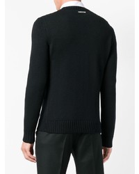 Pull à col rond noir Les Hommes