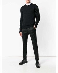 Pull à col rond noir Les Hommes